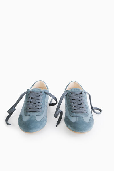 Satin and Suede Sneakers