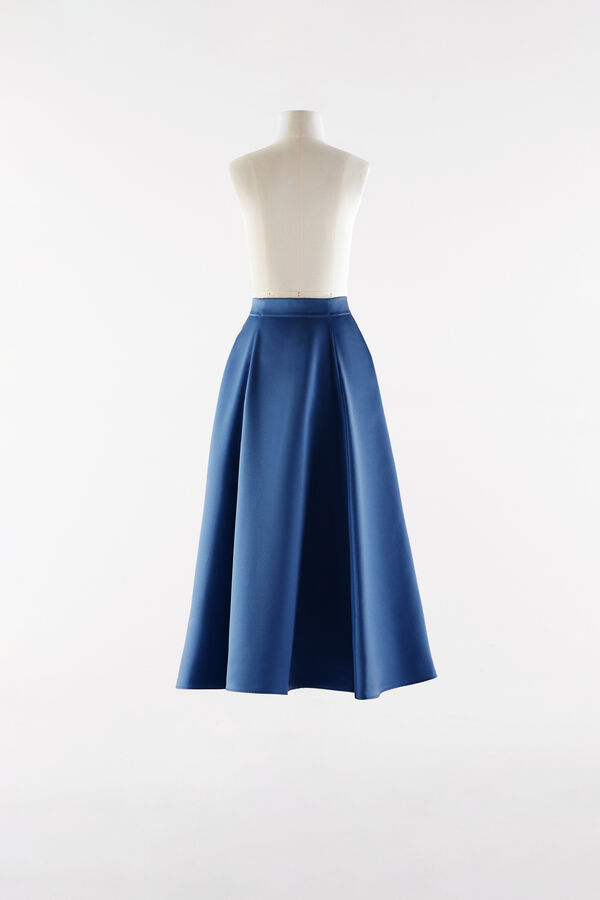Jupe midi en satin