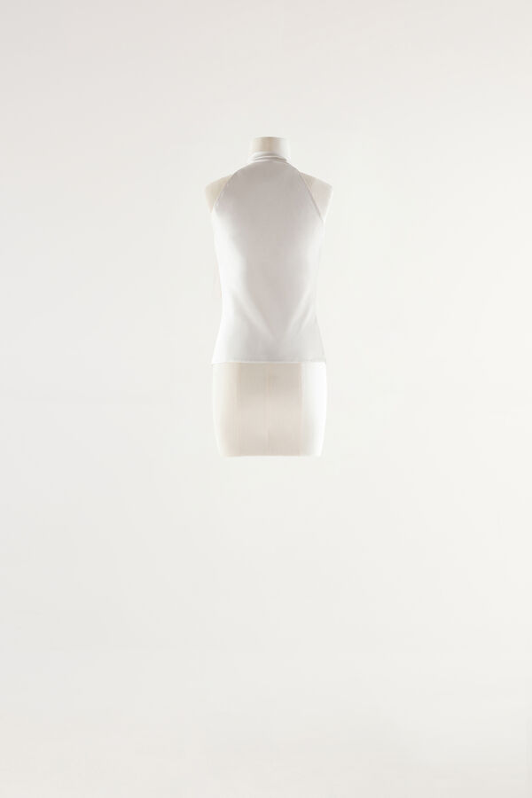 Satinbluse mit Schleife