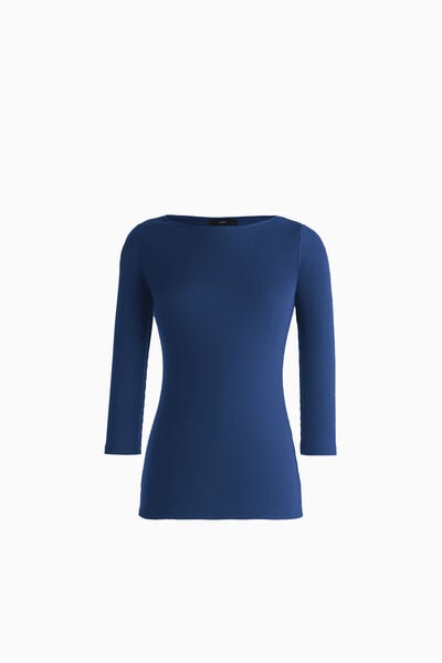 Maglia con scollo a barchetta