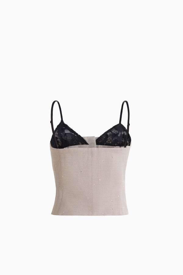 Top mit Spitzen-Bralette