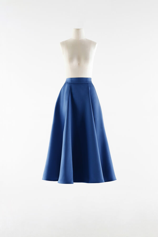 Jupe midi en satin