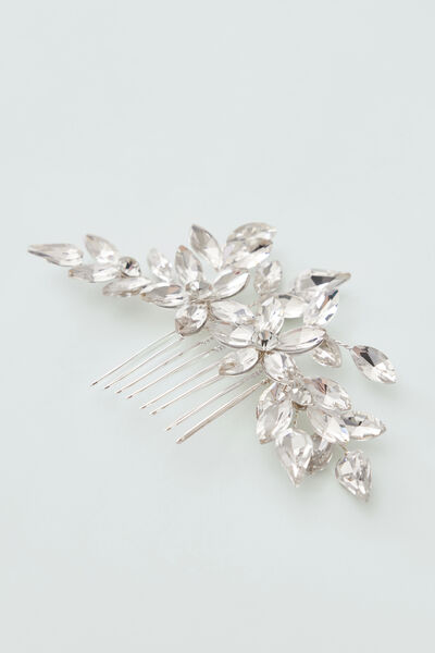 Jewel comb with rhinestones