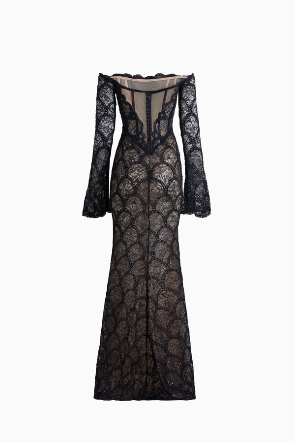 Embroidered mermaid dress