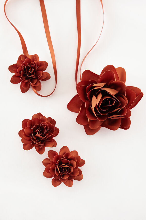 Blumen-Gürtel-Set und Blumen-Clip