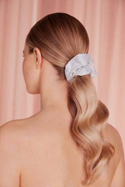 Embroided scrunchie