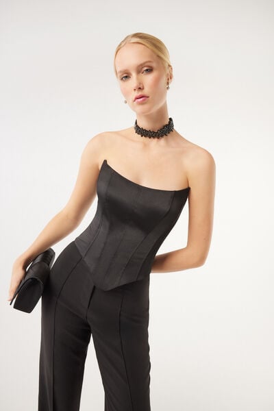 Satin bustier