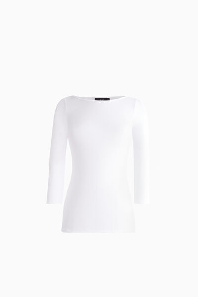 Su&eacute;ter com decote barco