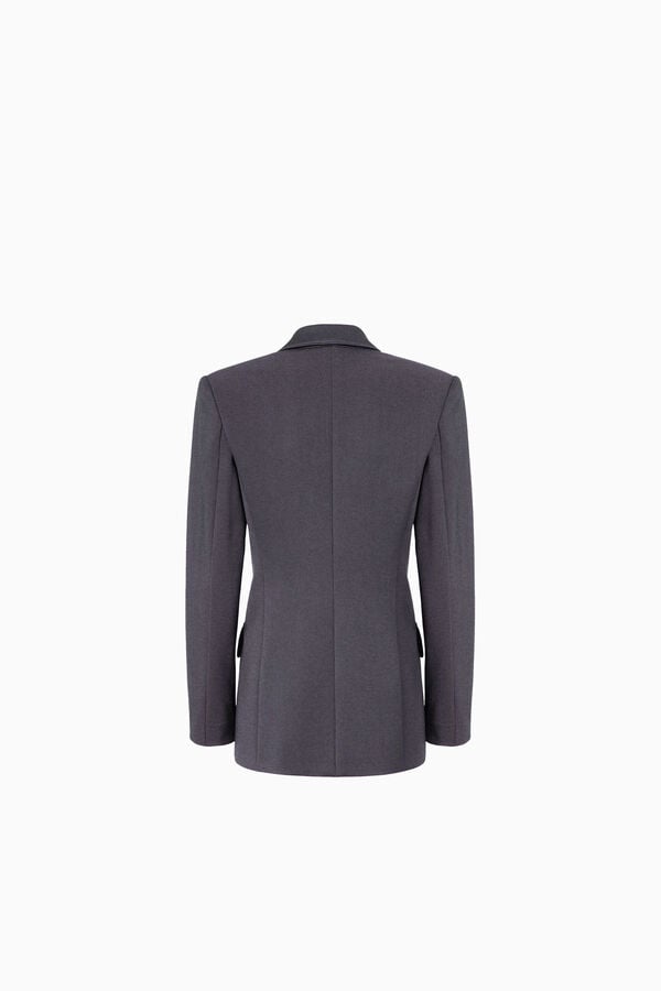 Chaqueta cruzada de twill
