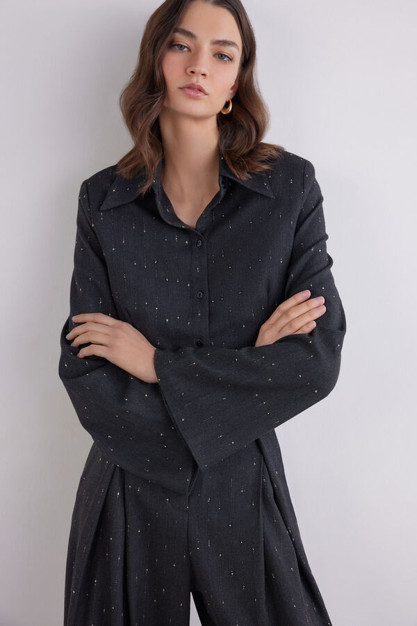 Lurex pinstripe shirt