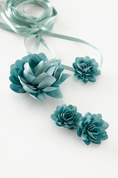 Kit cintura e clip fiore