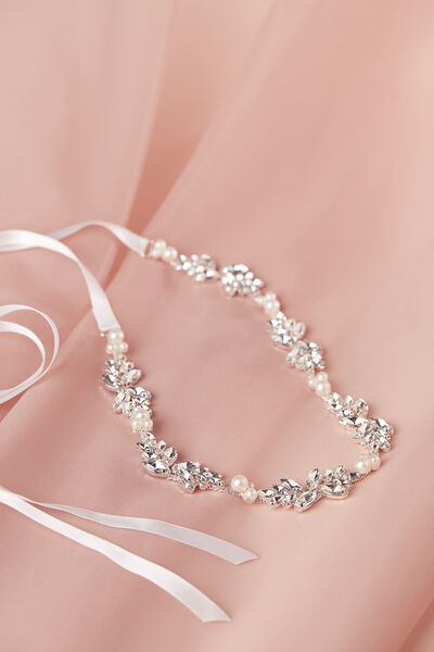 Belt with pearls and strass