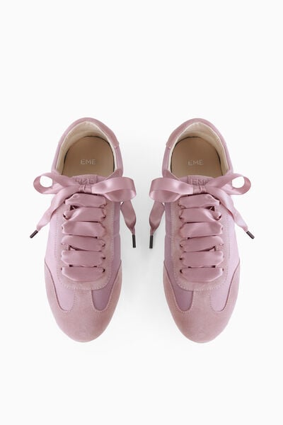 Satin and Suede Sneakers