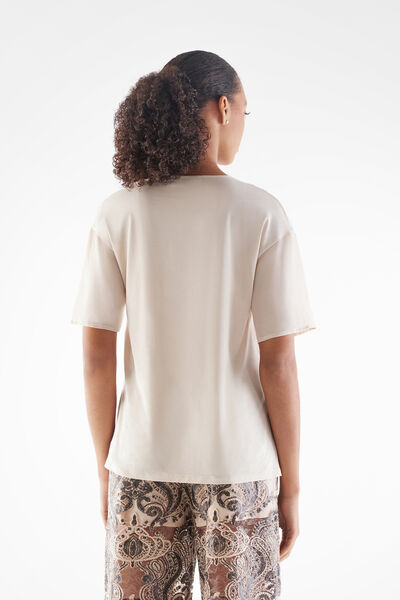 Silk V-neck T-shirt