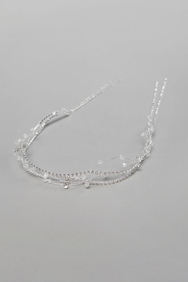 Hair accessory headband with rhinestones