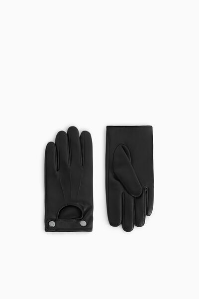 Faux leather gloves