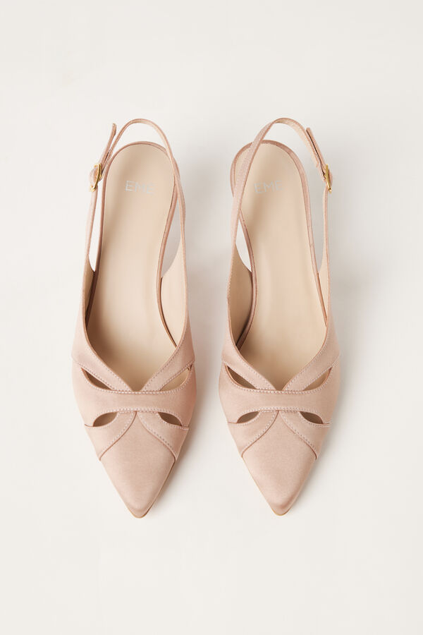 Slingback  in raso