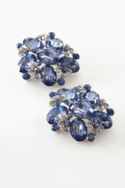 Clip con fiori e strass