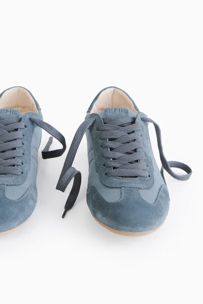 Satin and Suede Sneakers