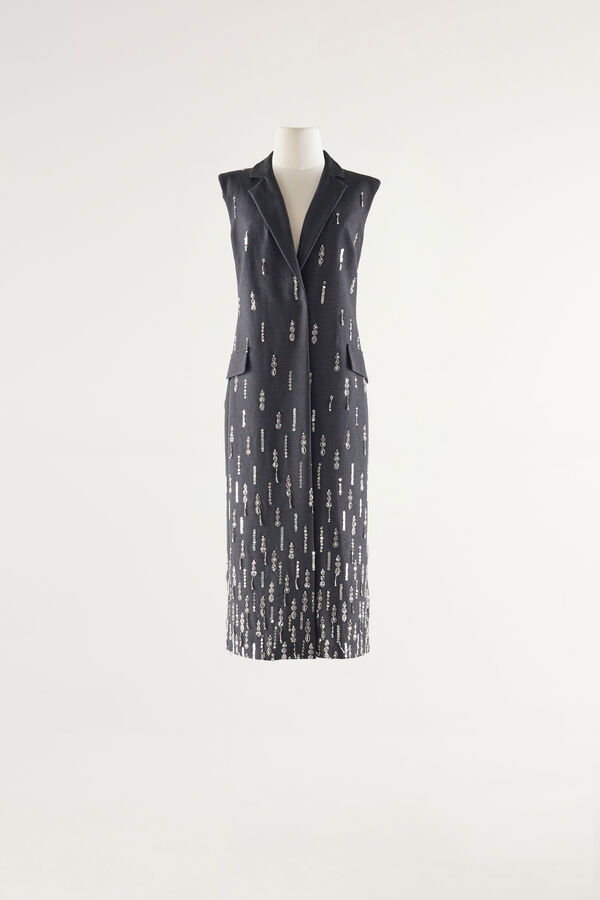 Long Embroidered Vest