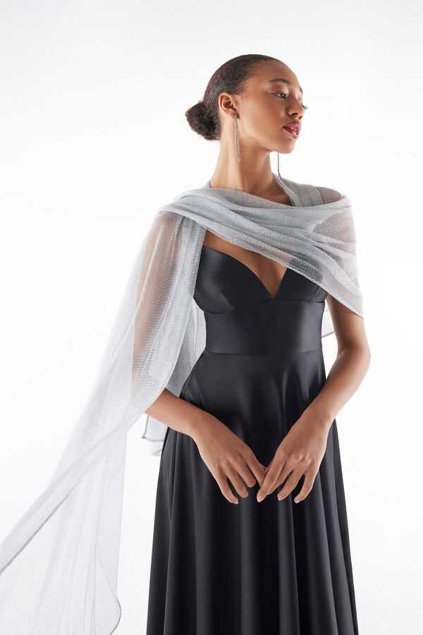 Étole en tulle laminé