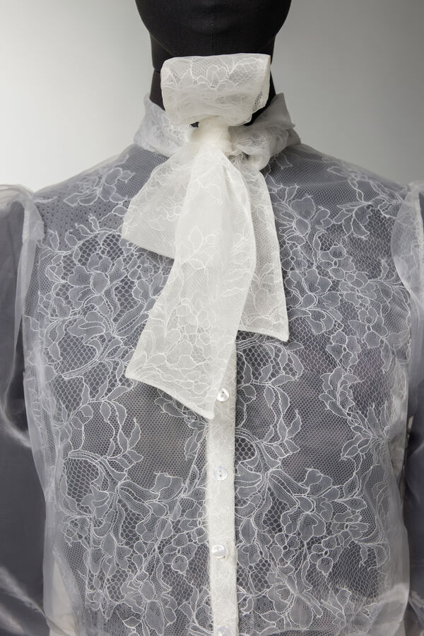 Chemisier en Organza avec N&oelig;ud