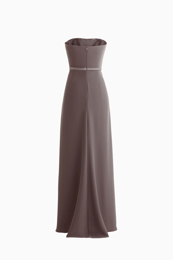 Vestido largo de sat&eacute;n