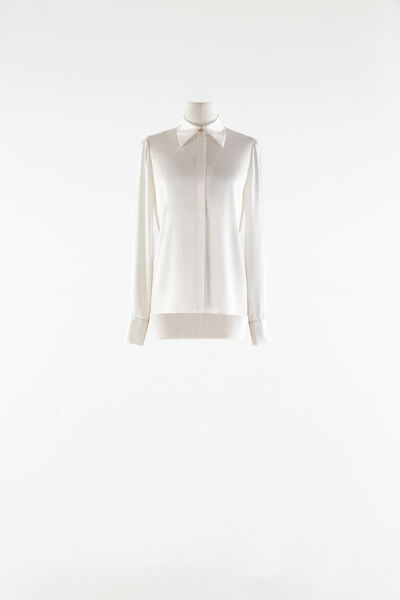 Camicia in raso con colletto