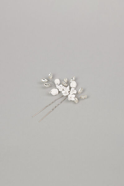 Forcina con fiorellini e strass