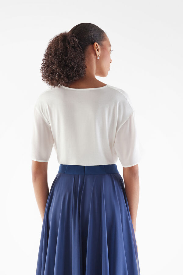 Silk V-neck T-shirt