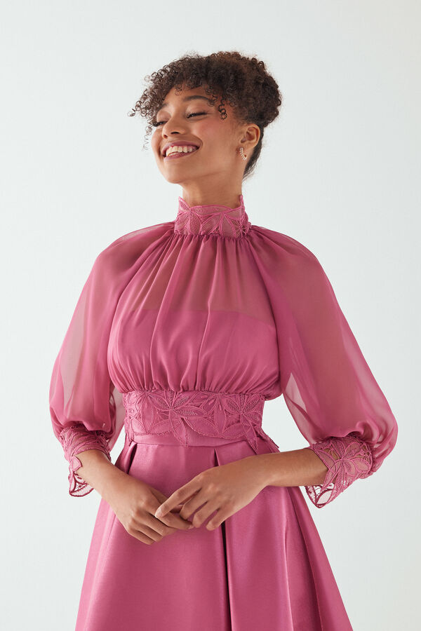 Bolero in chiffon and lace