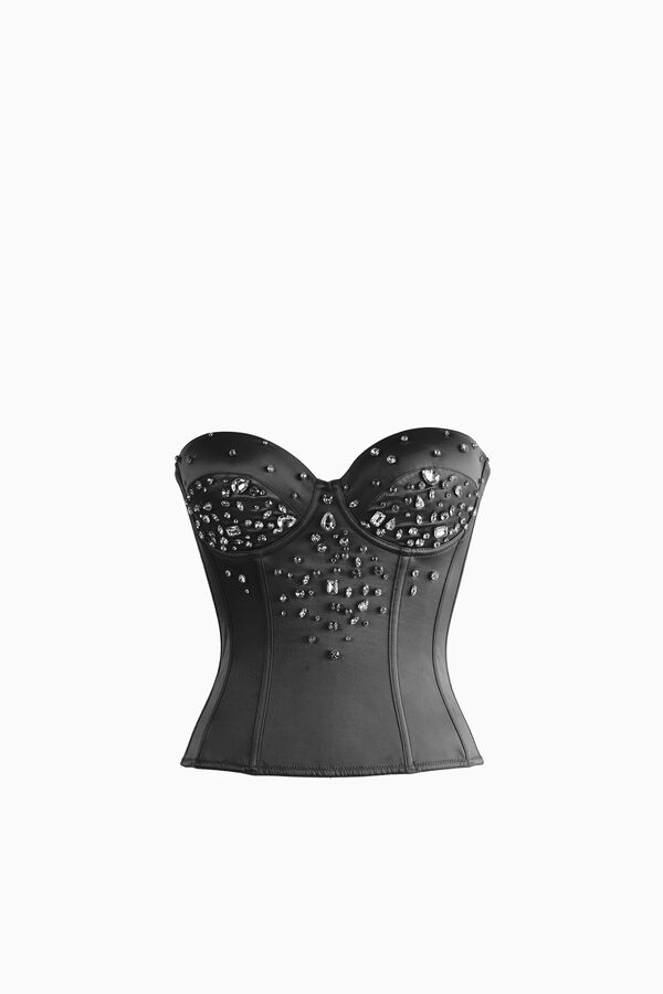 Rhinestone-embellished bodice