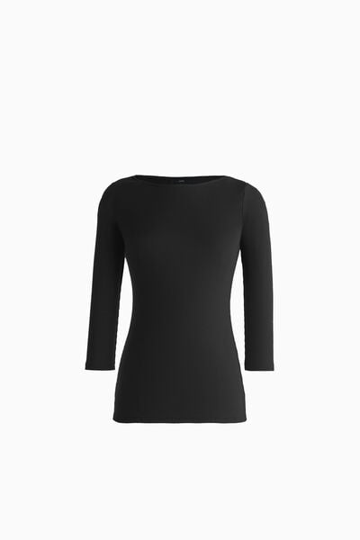 Maglia con scollo a barchetta