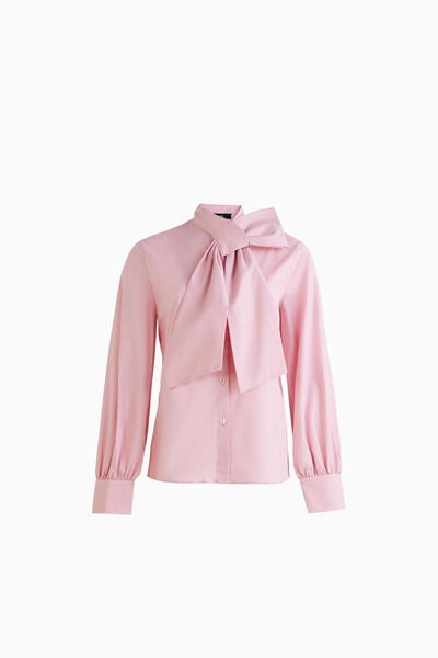 Chemise en coton avec n&oelig;ud