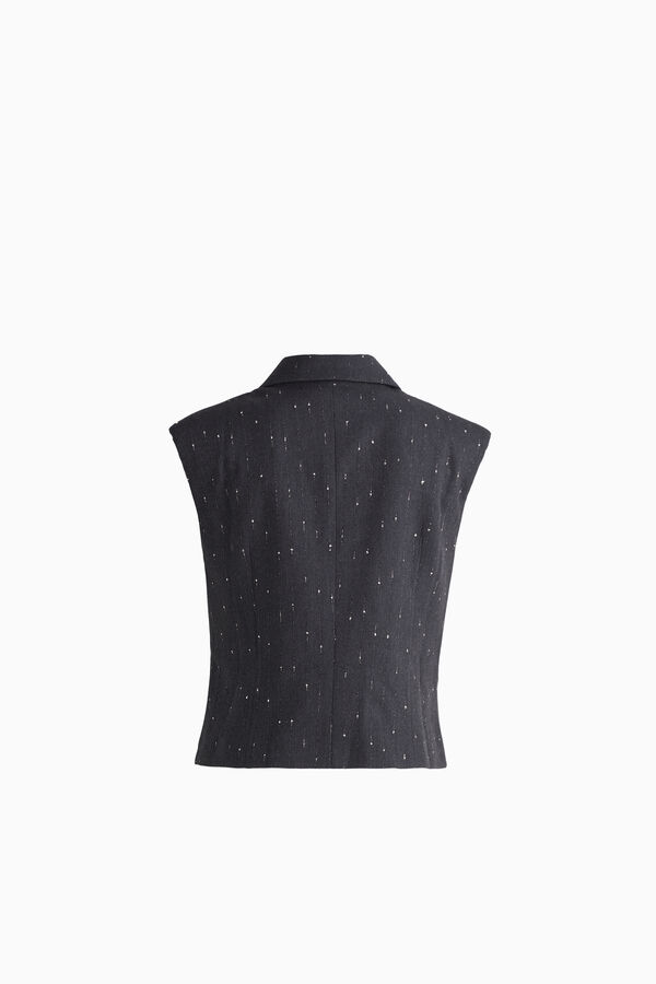 Lurex pinstripe waistcoat