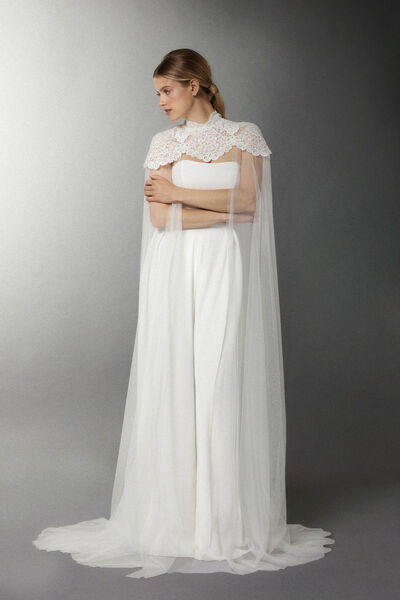 Cape with tulle wings