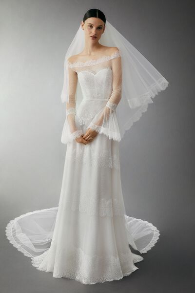 Velo in Tulle con ricamo