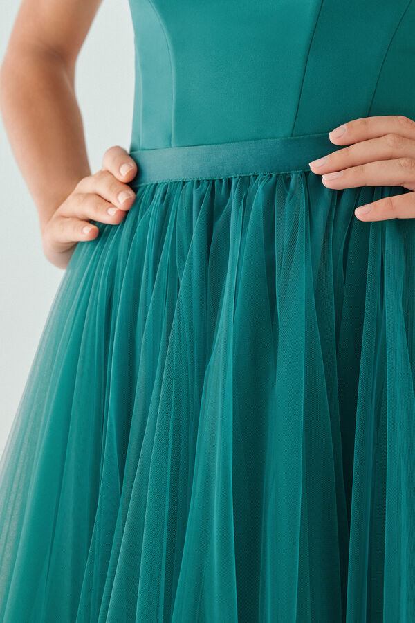 Tulle midi skirt