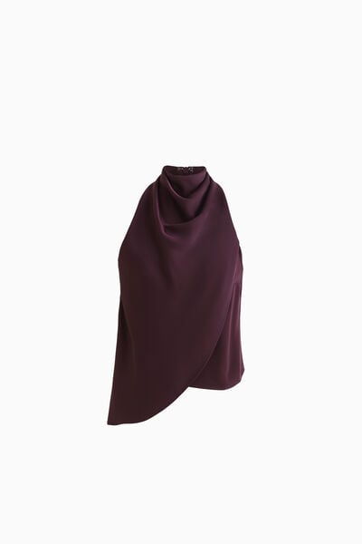 Satin halterneck top