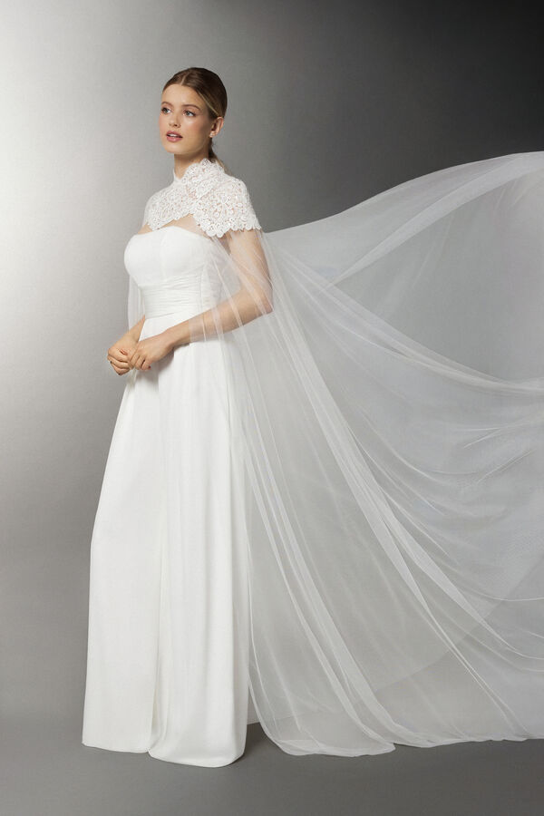 Cape with tulle wings