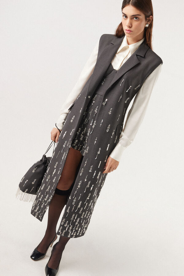 Long Embroidered Vest