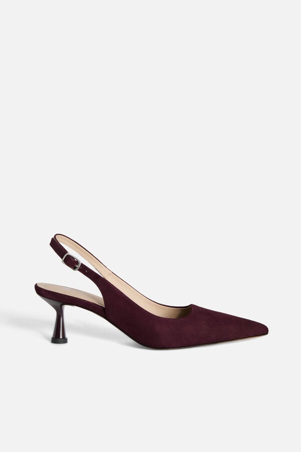 Suede slingbacks