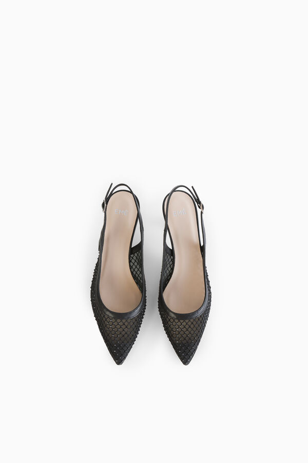 Slingback with rhinestones