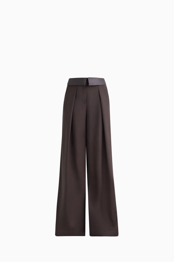 Flannel Palazzo Trousers
