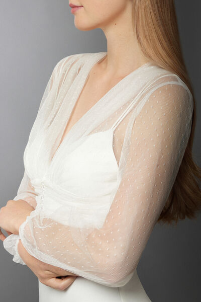 Bolero in tulle con pois