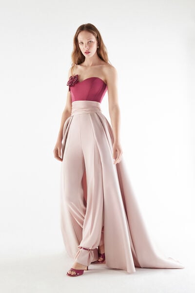 Pantalone in satin