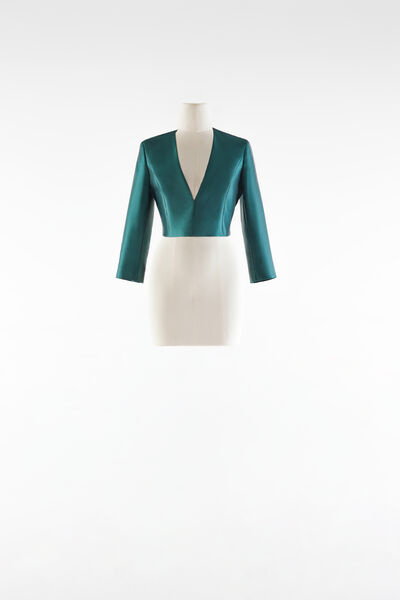 Bolero de Mikado con cuello oversize