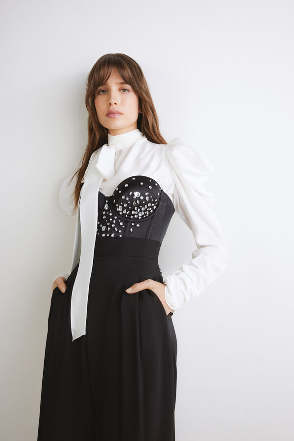 Rhinestone-embellished bodice