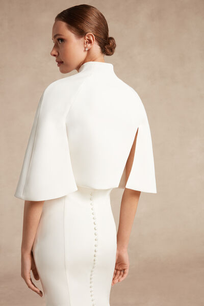 Bolero in crêpe couture a mantella