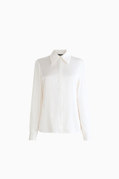 Camicia in raso con colletto